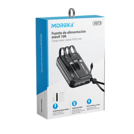 Moreka Batería Portátil 10,000mAh K073