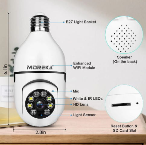 Moreka Cámara Inteligente Wifi JK-001